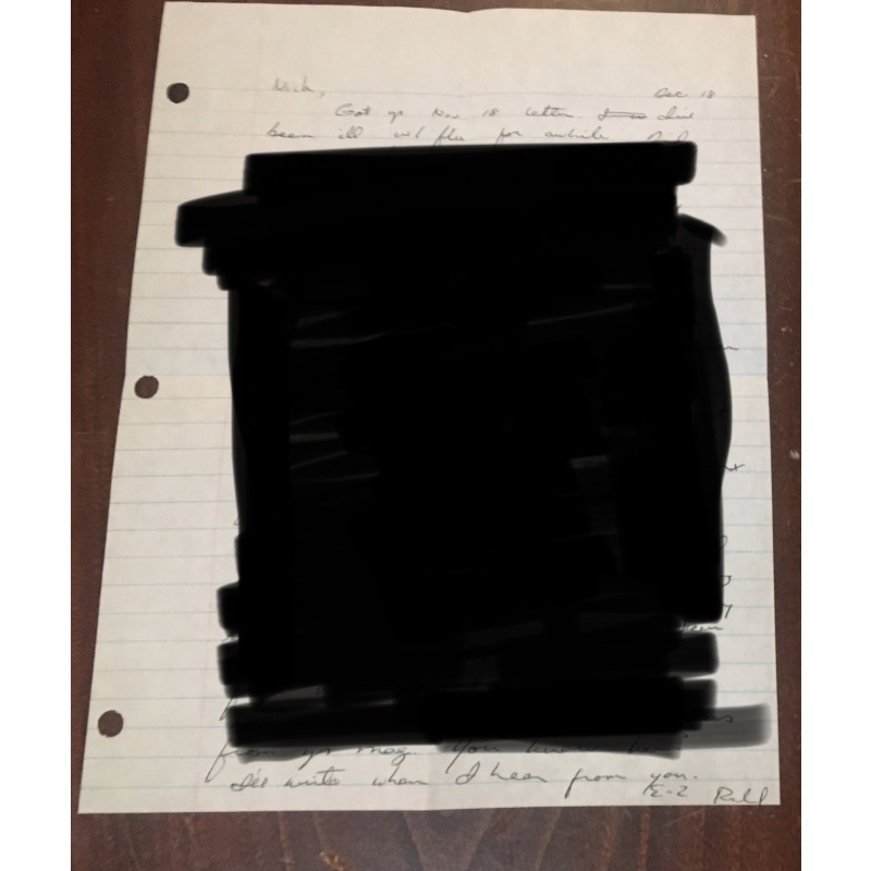 Richard Ramirez Letter & Envelope December 18, 1995