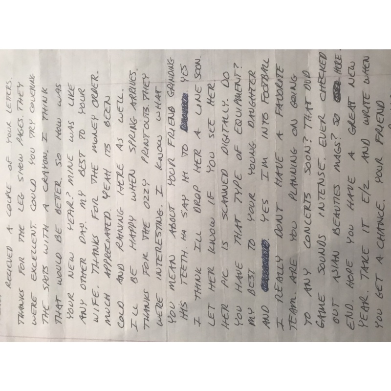 Deceased - Richard Ramirez handwritten letter and envelope from 2006