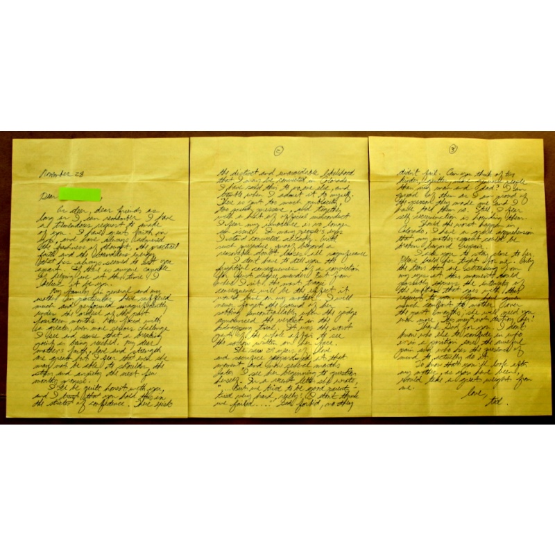 3 LETTERS FROM TED BUNDY  3 PAGE HANDWRITTEN  VERY PERSONEL LETTER  & 2 TYPEWRITTEN & SIGNED letters from Ted Bundy.. "Added better  Photos & lowered price"  "AUTHENTICATED" COA -Each letter has been Individually Authenticated W/ serial # to check on