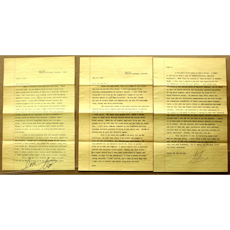 3 LETTERS FROM TED BUNDY  3 PAGE HANDWRITTEN  VERY PERSONEL LETTER  & 2 TYPEWRITTEN & SIGNED letters from Ted Bundy.. "Added better  Photos & lowered price"  "AUTHENTICATED" COA -Each letter has been Individually Authenticated W/ serial # to check on