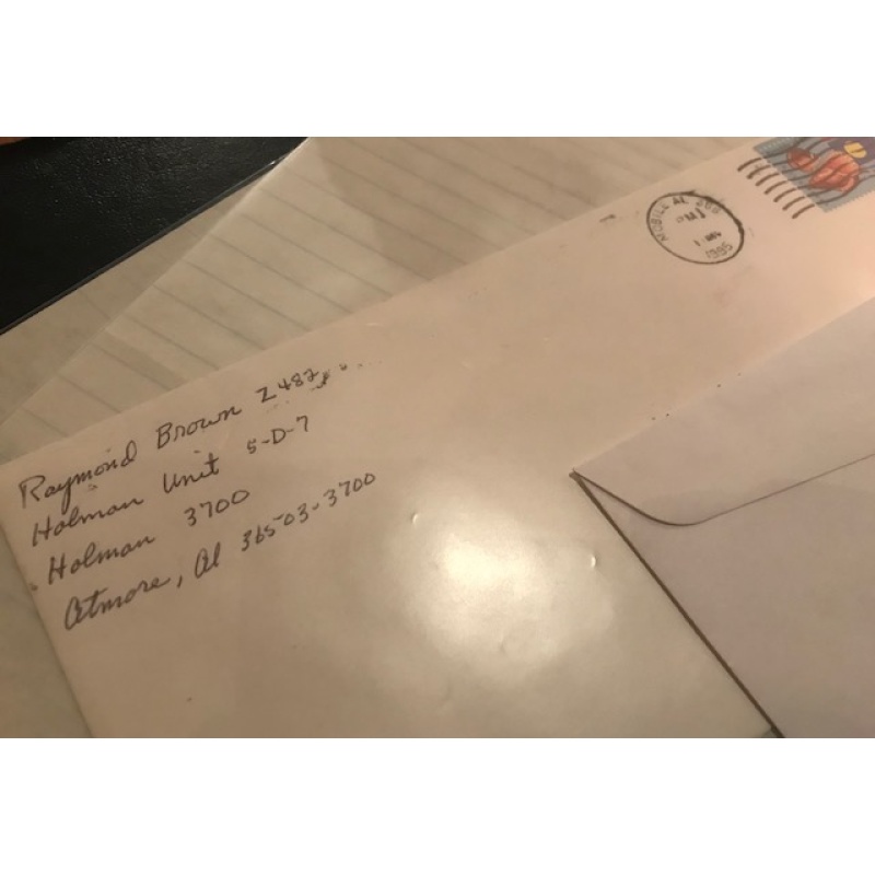 Deceased - Raymond Brown original 3p. Letter with envelope from 1995