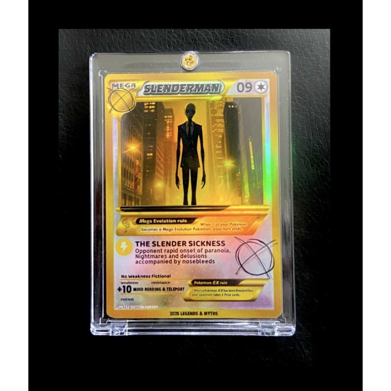 SLENDERMAN Custom Trading Card In Collector’s Case