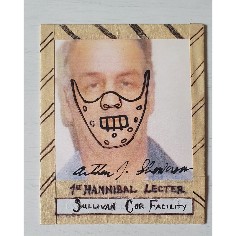 Arthur Shawcross polaroid self draw as Hannibal Lecter