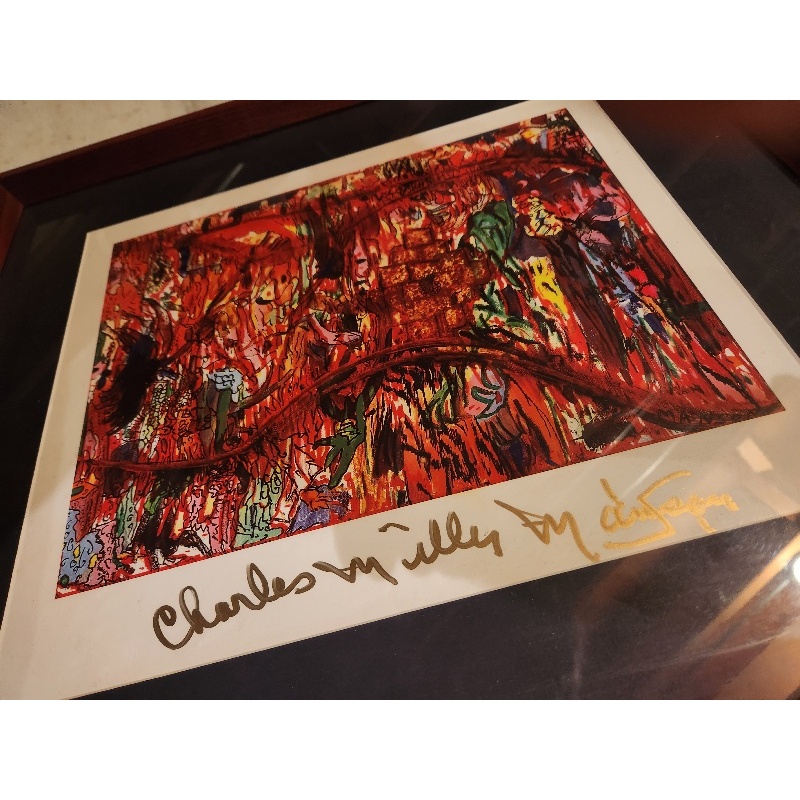 Charles Milly Manson - Huge hand signed litho - Custom framed. CHEAP!!!