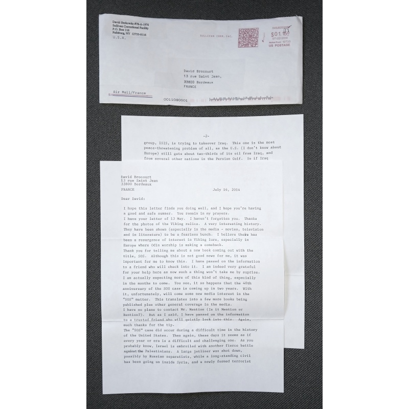 David Berkowitz : Letter