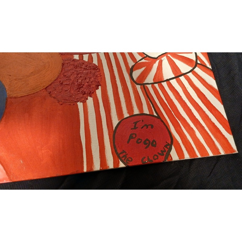 JOHN WAYNE GACY POGO THE CLOWN PAINTING ORIGINAL