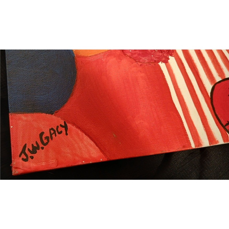 JOHN WAYNE GACY POGO THE CLOWN PAINTING ORIGINAL