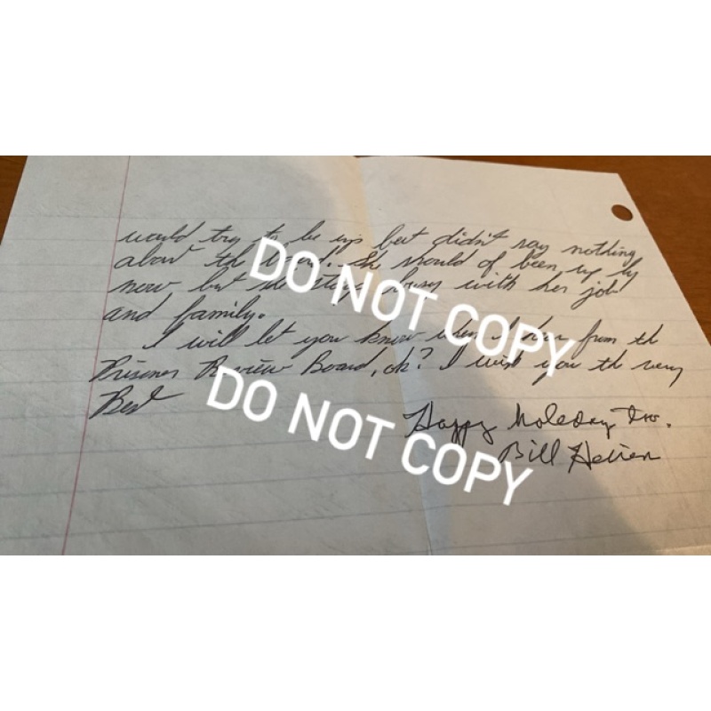 Deceased convicted serial killer William Heirens handwritten letter