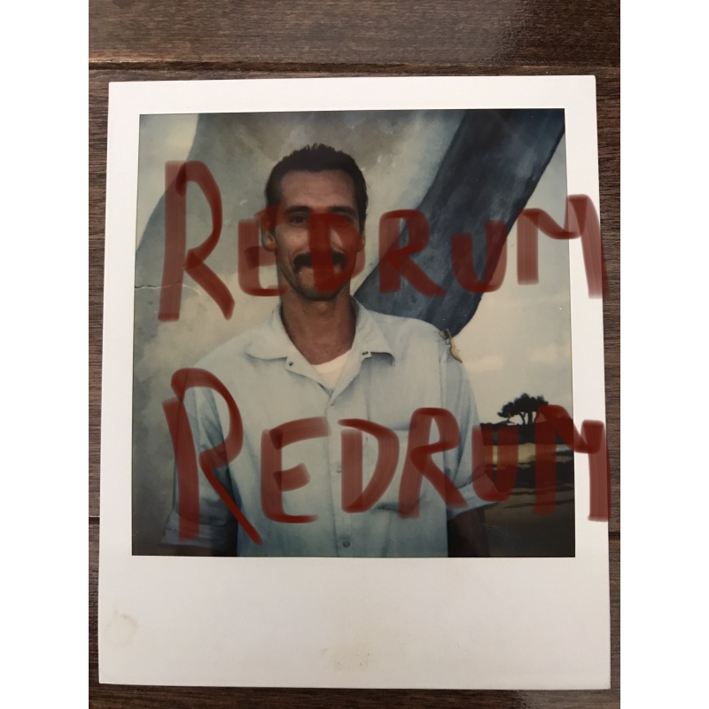 James Munro reproduction of his prison polaroid 1980’s