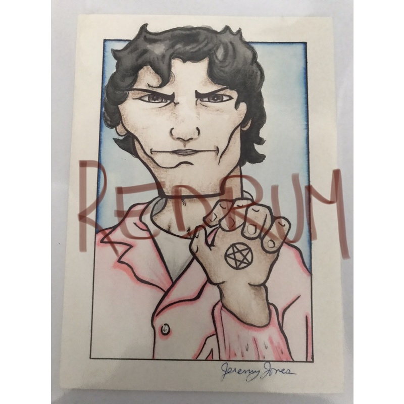 Deceased - Richard Ramirez letter with envelope and art portrait copy from early 2000