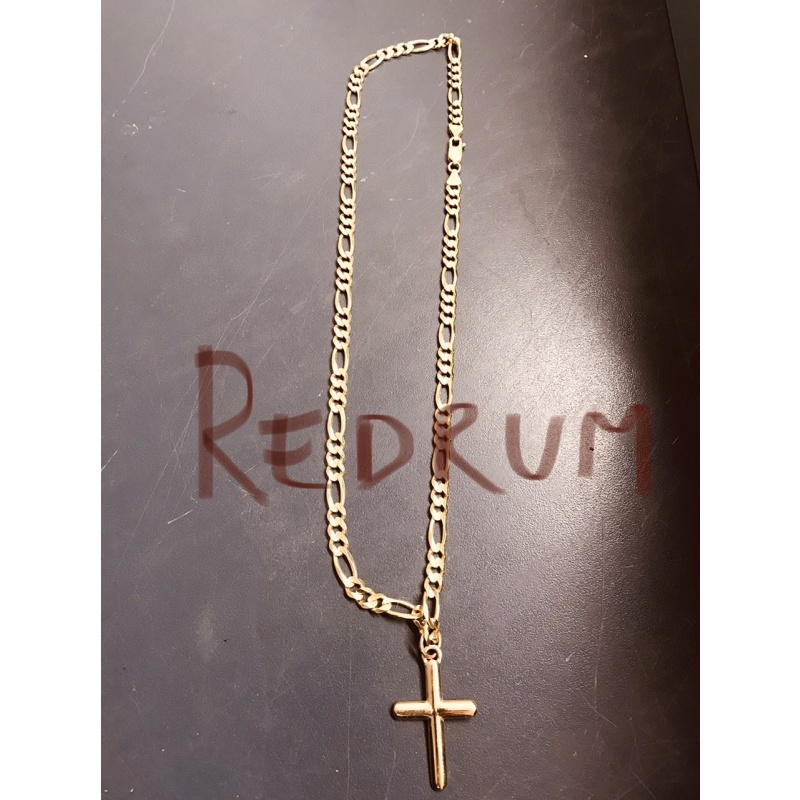 John Edward Robinson personnal 10K gold chain necklace with 14K cross worn daily pre-arrest