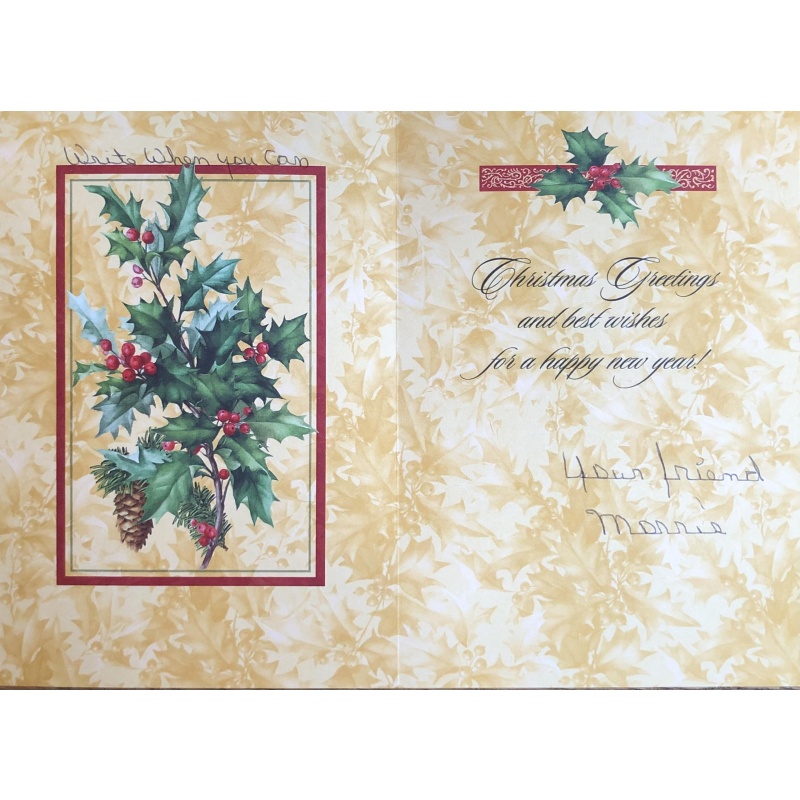 DECEASED SERIAL KILLER MORRIS SOLOMON CHRISTMAS CARD/ENVELOPE SET