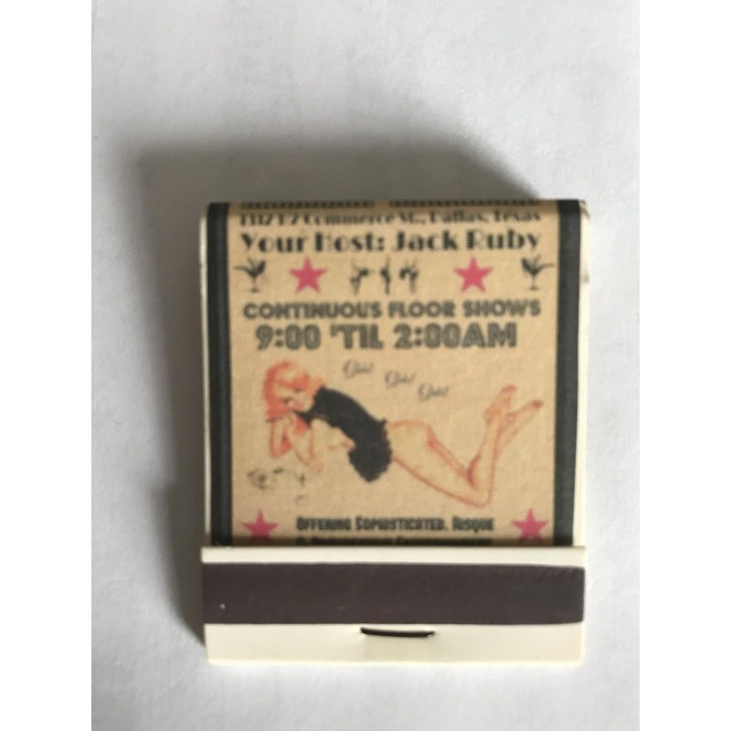 Jack Ruby Caroussel Club handmade matches a very pretty piece of history!