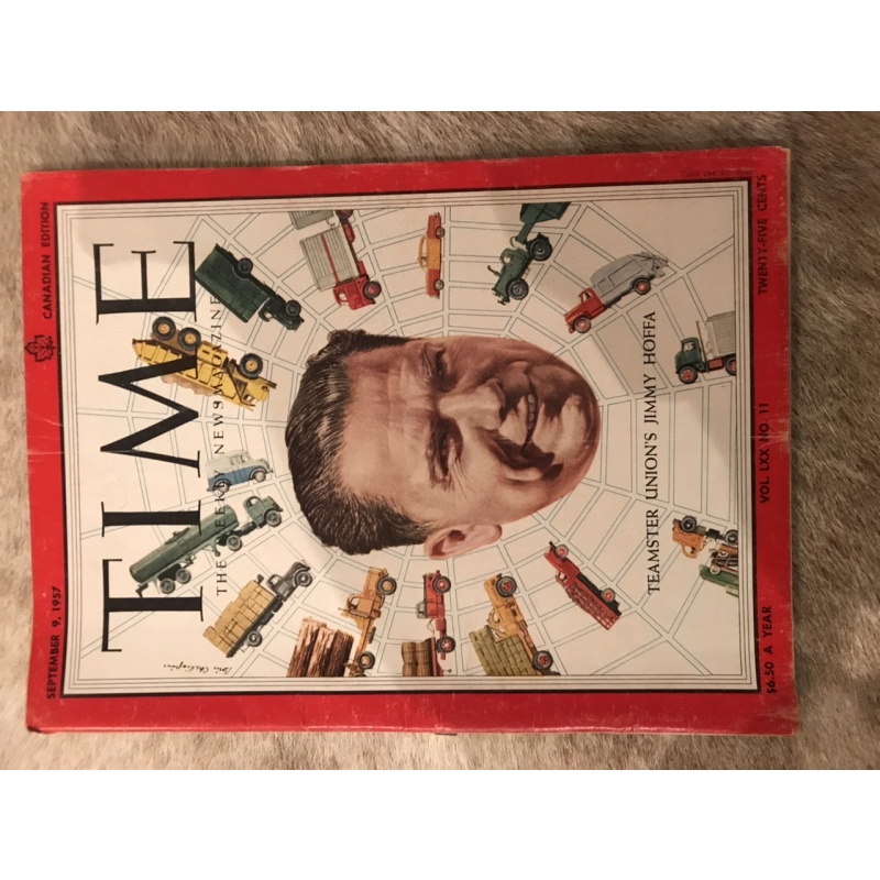 Jimmy Hoffa front page complete TIME magazine from 1957