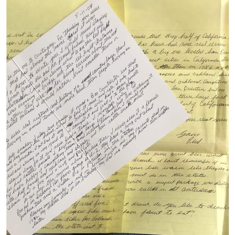 PHILLIP JABLONSKI HANDWRITTEN CARD/LETTER/ENVELOPE SET