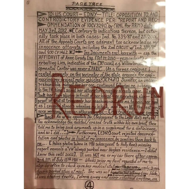 Andre Rand important 4 pages notorized document signed and dated from 2012