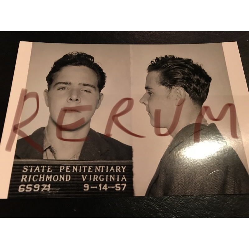 Henry Lee Lucas 4 x 6 mugshot photograph from Richmond Virginia 1957