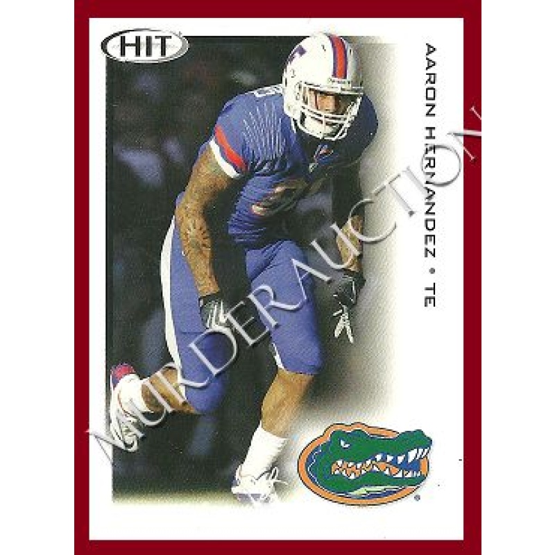 Aaron Hernandez 2010 Sage Hit football card #22 DECEASED