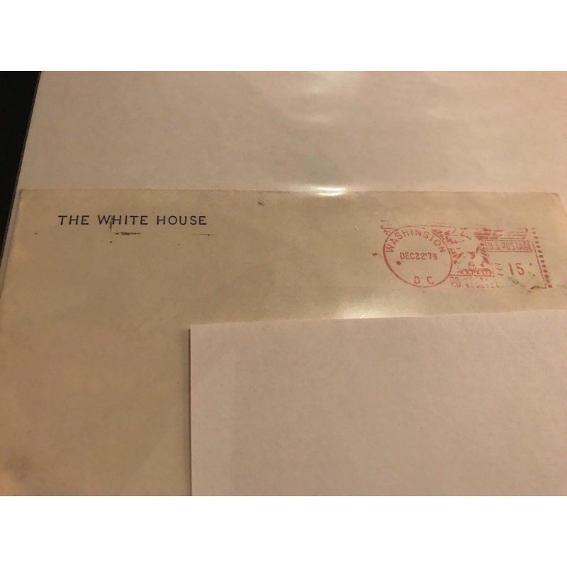 Jim Jones Guyana Massacre original White House letter from December 1978