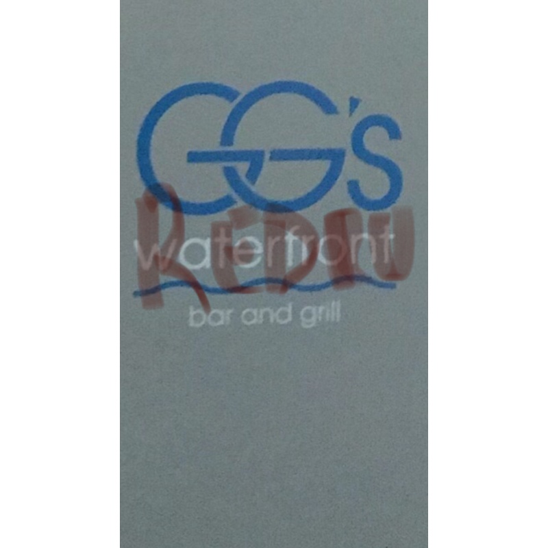 GG waterfront restaurent business card 606 Ocean Avenue Hollywood Florida