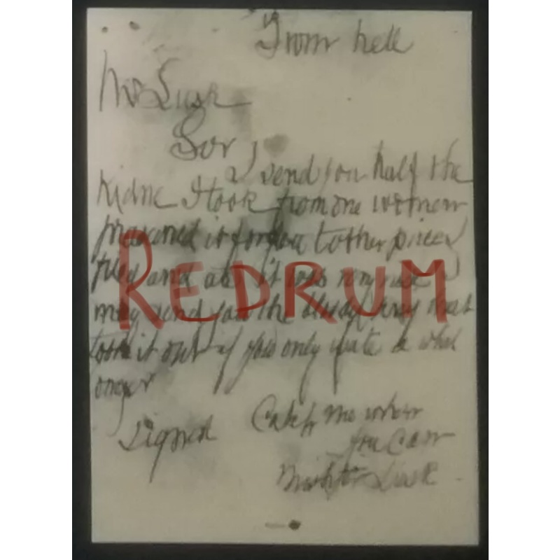 Jack the Ripper letter to Mr. George Lusk from 1888