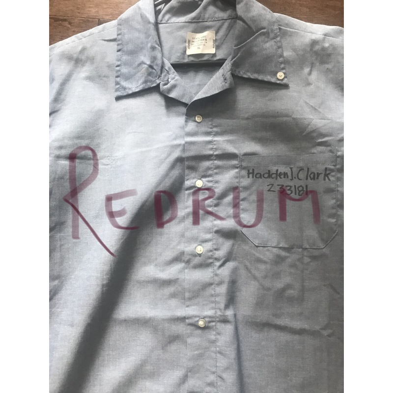 Hadden Clark original signed prison DoC  xL - shirt with original photograph wearing this shirt from 2016