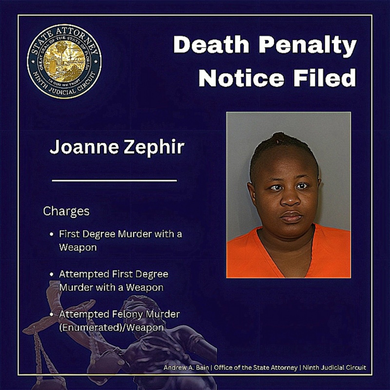 JOANNE ZEPHIR | Florida Seeks Death Penalty for Mom Who Blamed Child Murder On 'Voodoo Spell' | Faces Charges for Forcing Children to Drink Bleach, Strangling 3-Year-Old | Autographed Letter, Signed