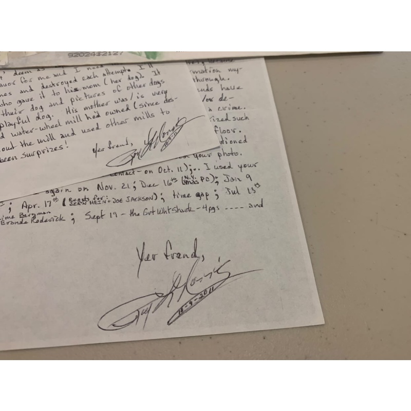 Roy Norris (Deceased) "Tool Box Killer" Double Signed Two Page Letter with Envelope Art