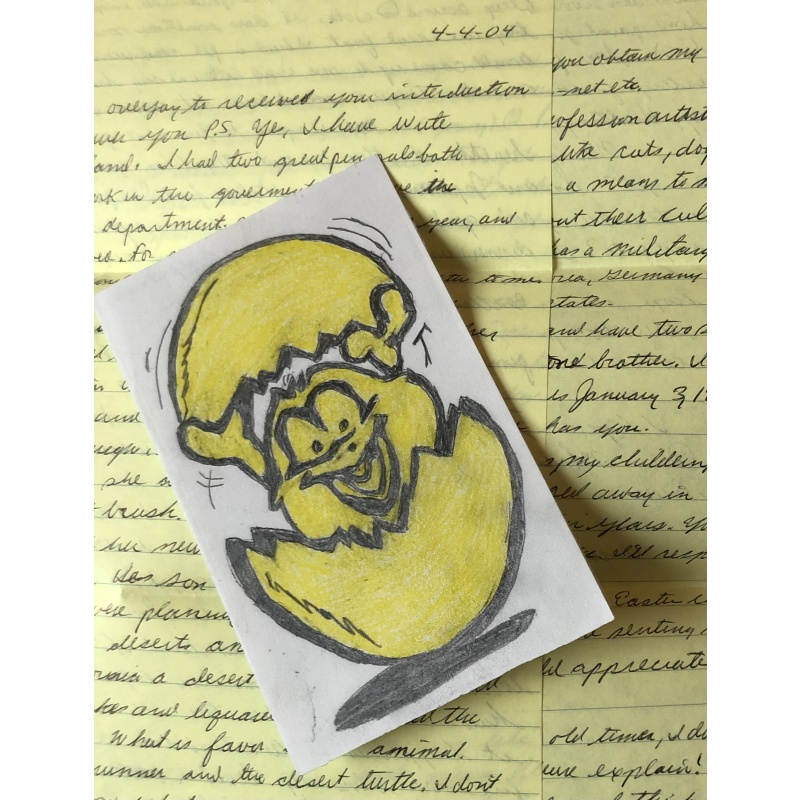 DECEASED SERIAL KILLER PHILLIP JABLONSKI HANDWRITTEN LETTER/ENVELOPE SET + HANDMADE GREETING CARD