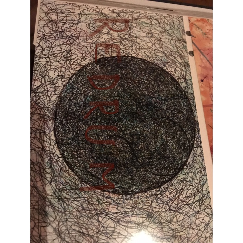 Charles Manson 4 x 6 moon artwork scribble print