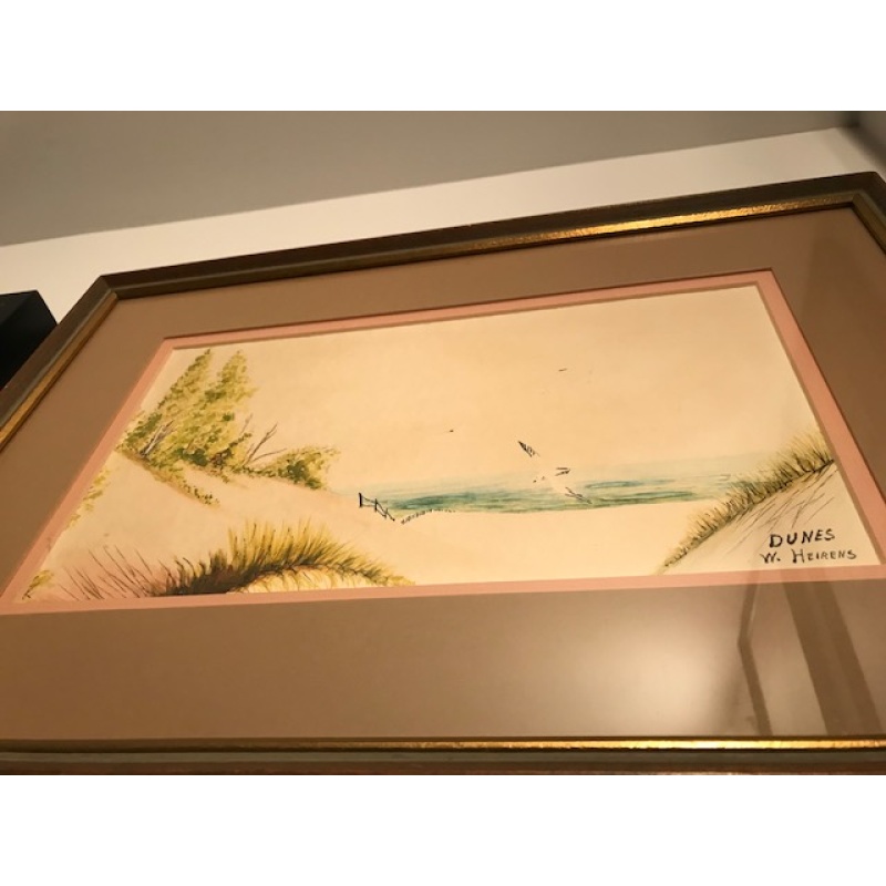 Deceased - William Bill Heirens watercolor painting titled Dunes signed W. Heirens