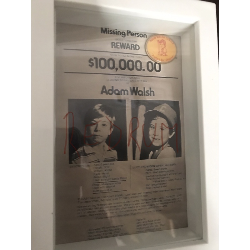 Adam Walsh Missing Person Reward 4 x 6 poster