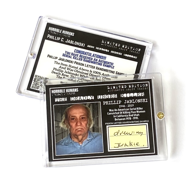 Phillip Jablonski Authentic Handwriting Sample Relic Series Card In Collector’s Case