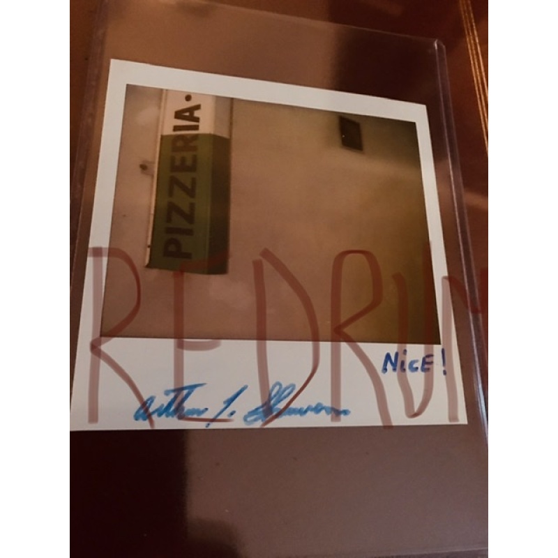 Deceased- Arthur J. SHAWCROSS UNUSUAL pizzeria polaroid signed from 2005