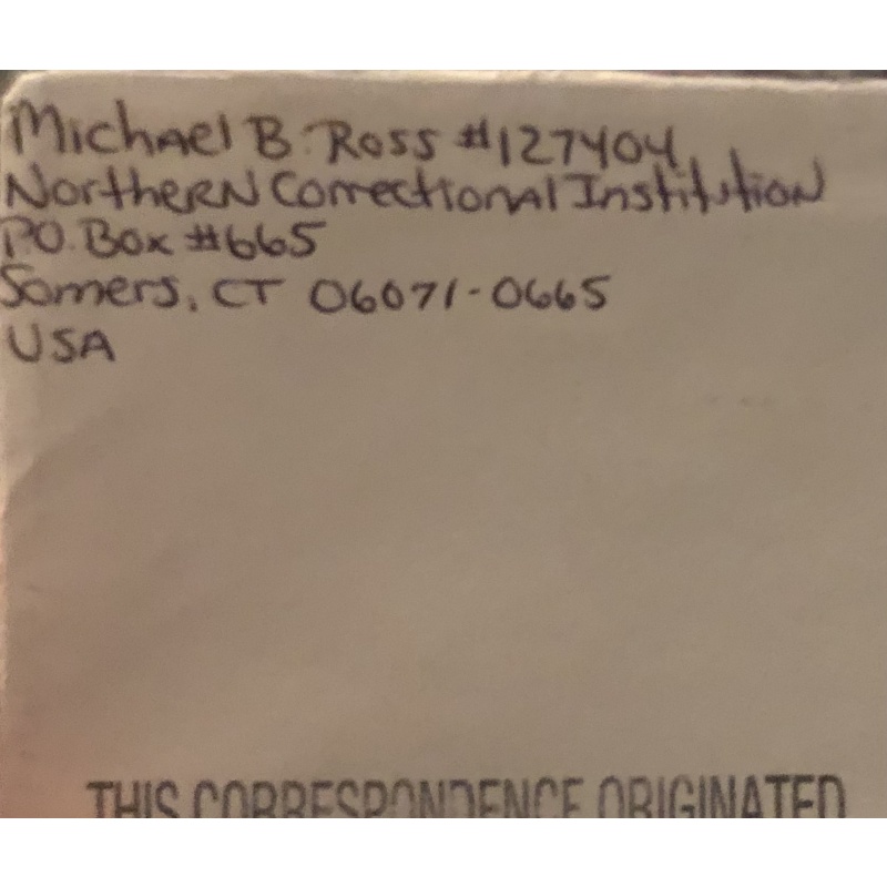 EXECUTED SERIAL KILLER MICHAEL B. ROSS WALKING WITH MICHAEL LETER/ENVELOPE SET