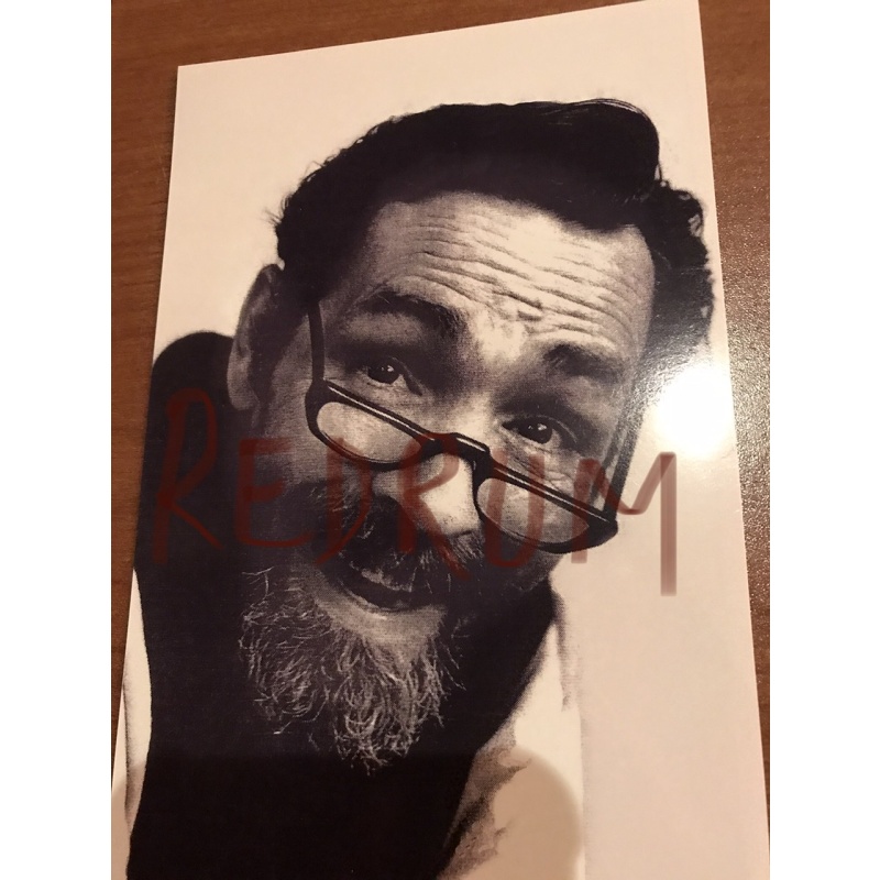 Charles Manson with glasses beautiful rare 4 x 6 prison photograph