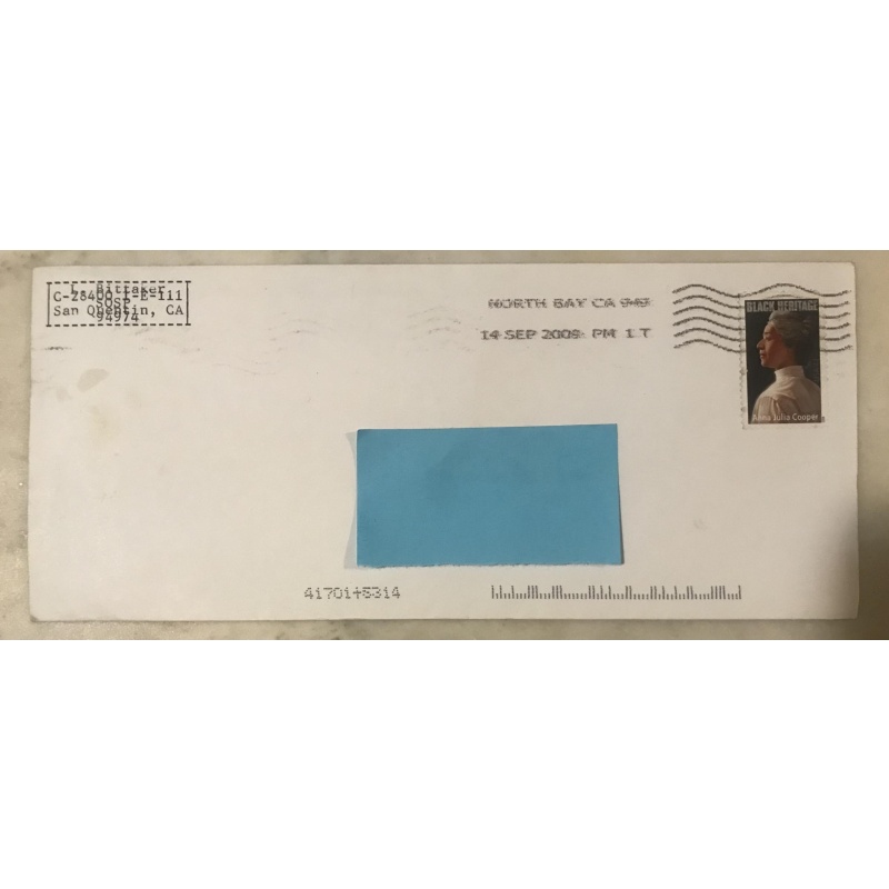 Lawrence Bittaker Letter (September 11, 2009) & Envelope