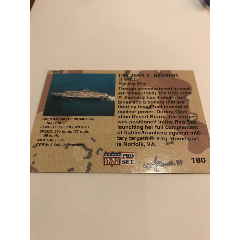 USS John F. Kennedy CV-67 Desert Storm car no. 180 from 1991