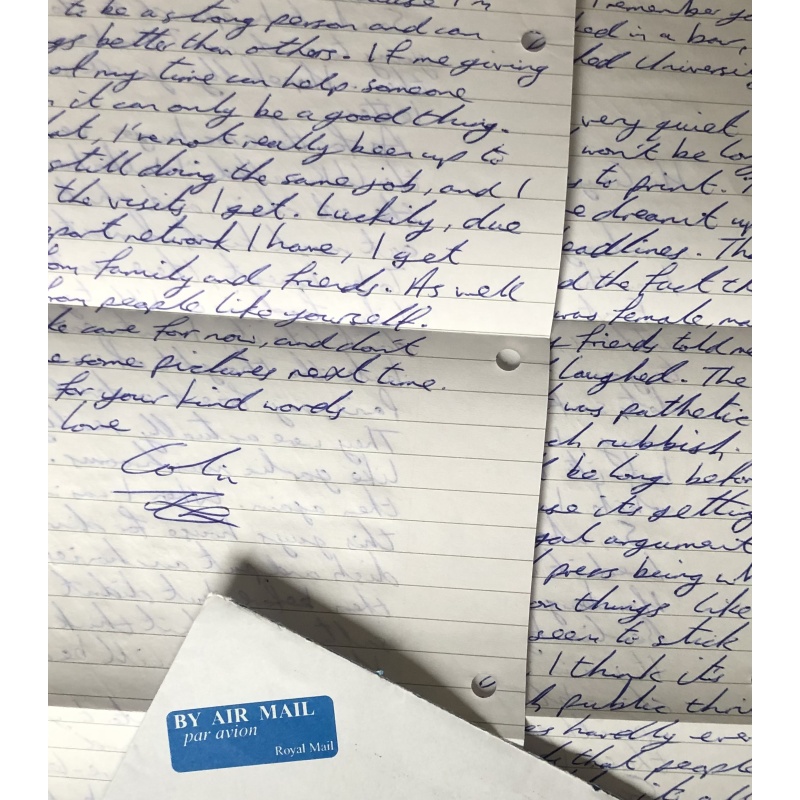 SERIAL KILLER COLIN NORRIS HANDWRITTEN LETTER/ENVELOPE SET