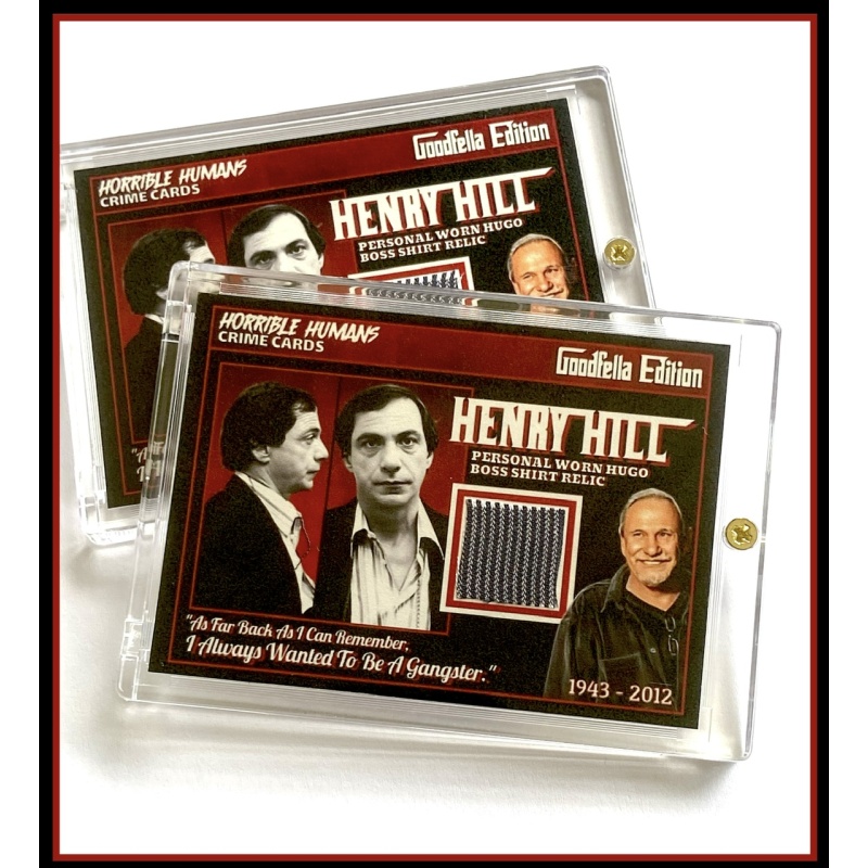 HENRY HILL “Goodfellas” Authentic  Worn Shirt Relic Card In Collector’s Case COA/Details On The Back