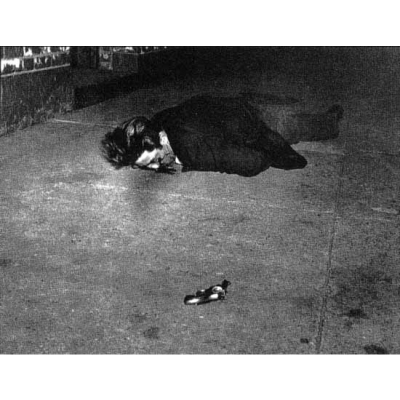 Wee Gee 35 mm crime scene photograph  murder in Hell’s Kitchen 1940