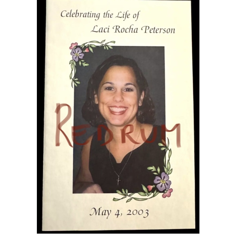 Laci Peterson original memorial pamphlet from 2003