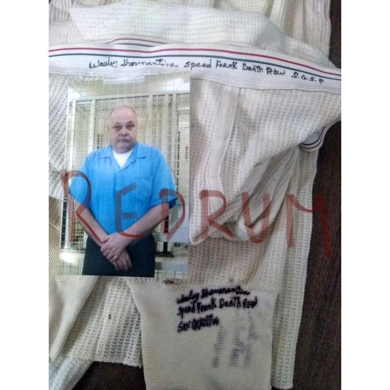 Westley Shermantine worn prison thermal pants signed Westley Shermantine Spead Freak Deathrow San Quentin from 2019