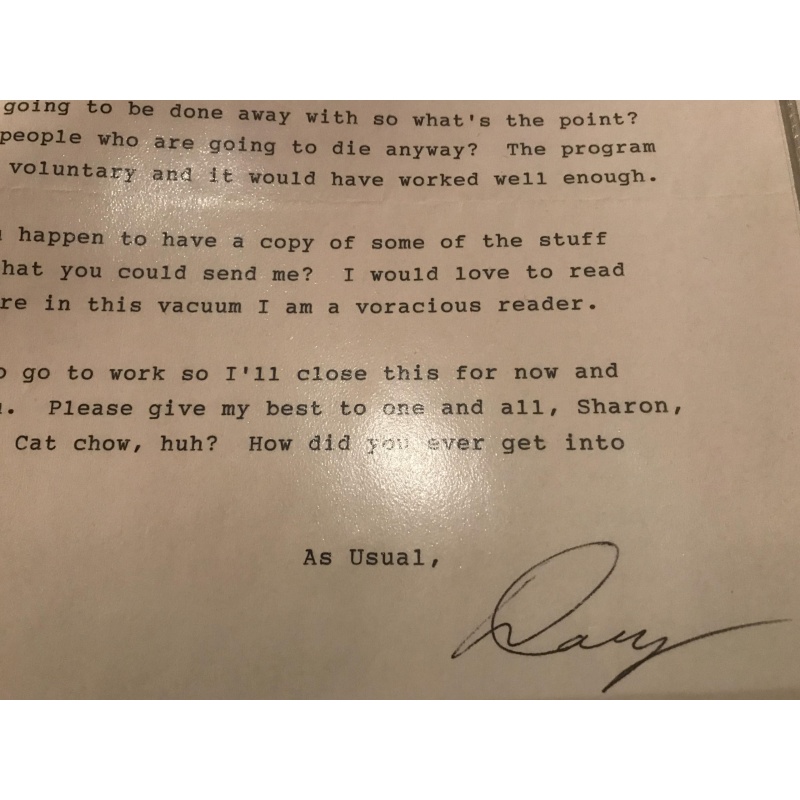 Douglas Gretzler 2 pages letter signed Doug from 1996