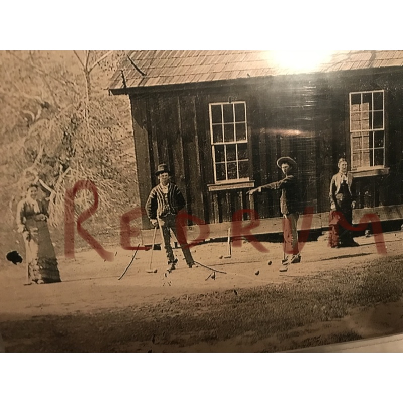 Billy the kid 4 x 6 photograph playing croquet done in 2015