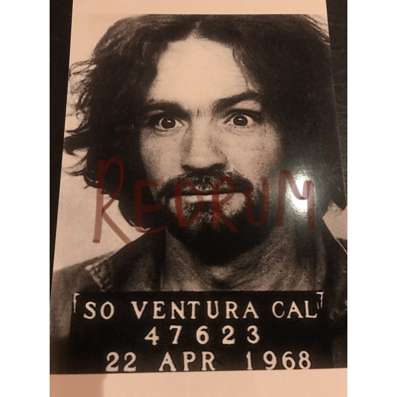 Charles Manson Ventura California mugshot from 1968