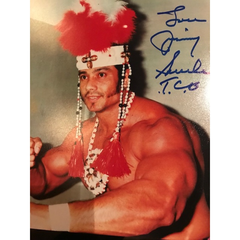 Deceased- Jimmy Snuka original 8 x 10 photograph signed Jimmy Snuka