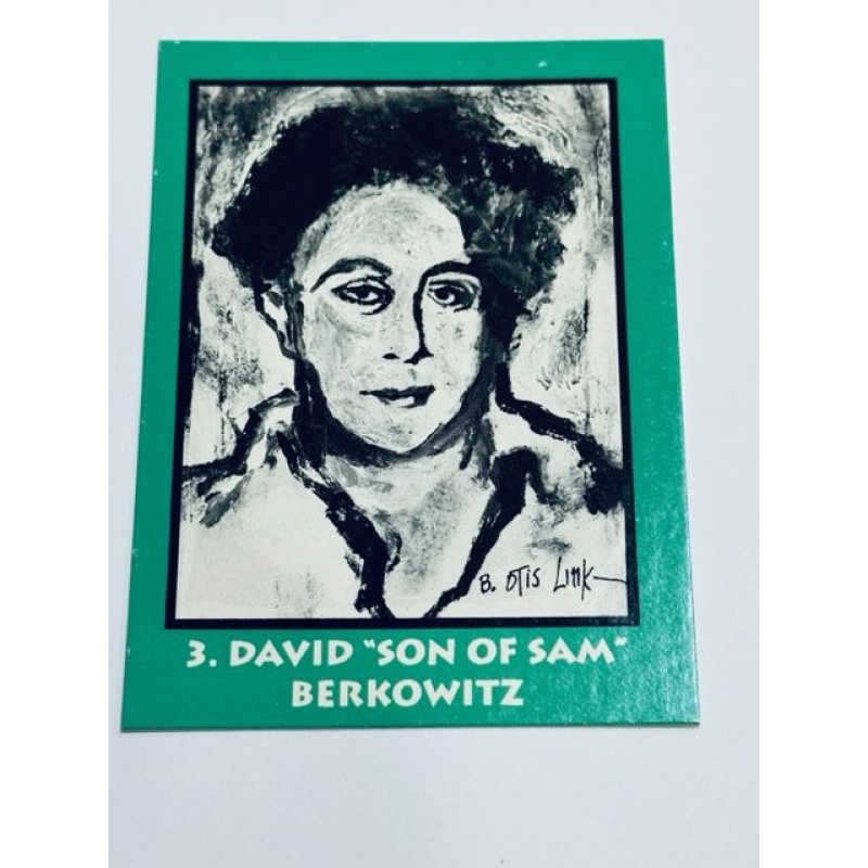 DAVID BERKOWITZ CARD NO. 3 ; INCREDIBLE TRUE LIFE MURDERERS CARD SET