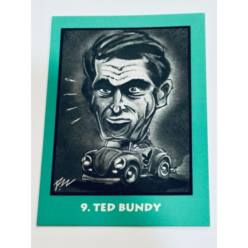 TED BUNDY CARD NO. 9 ; INCREDIBLE TRUE LIFE MURDERERS CARD SET