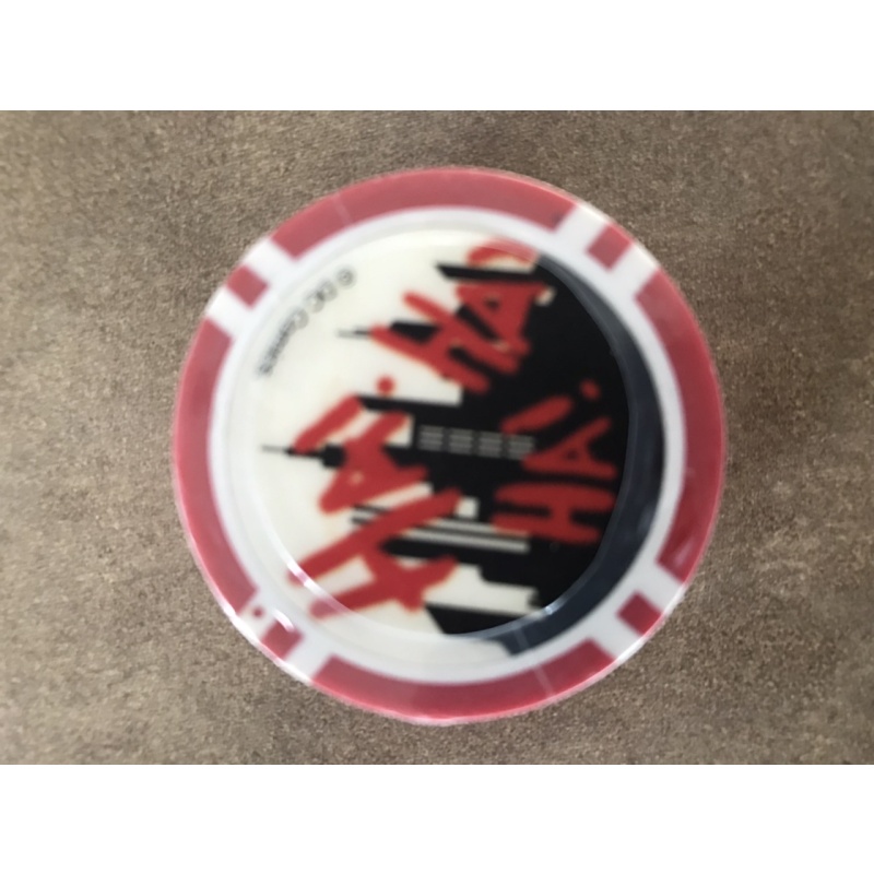 James Holmes Joker Dark Knight collectible red poker chip